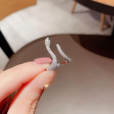 THAI SILVER Sparkly Snake Rings